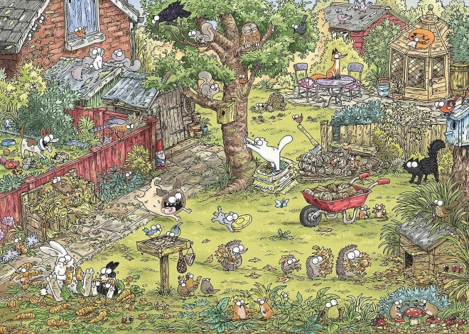 HEYE Puzzle Simon's Cat: Abenteuer im Garten 1000 Teile