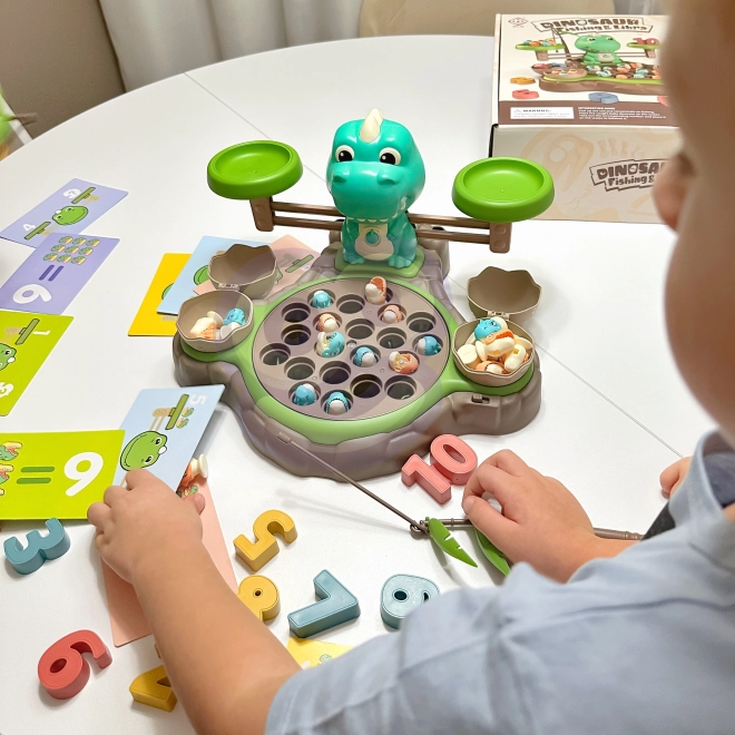 Woopie Lernspiel Dinosaurier Waage und Angelspiel
