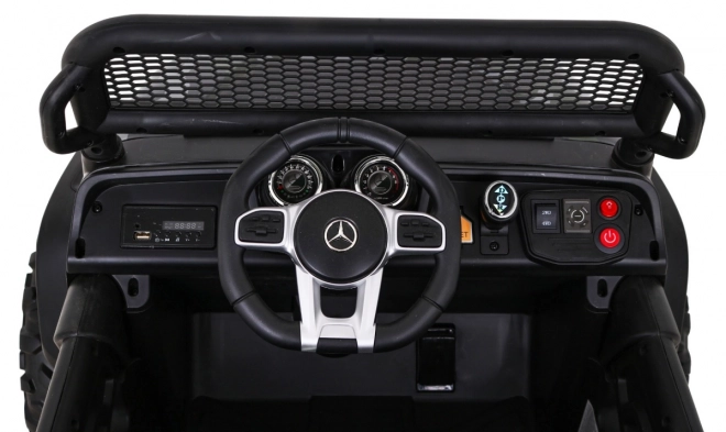 Mercedes Benz Unimog für Kinder Moro-Lack + Antrieb 4x4 + Fernbedienung + Gepäckraum + langsamer Start + MP3 LED