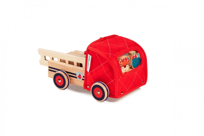 Lilliputiens - Feuerwehrwagen aus Holz mit Nashorn Marius