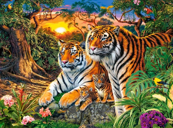 Puzzle 2000 Teile Tiger Family