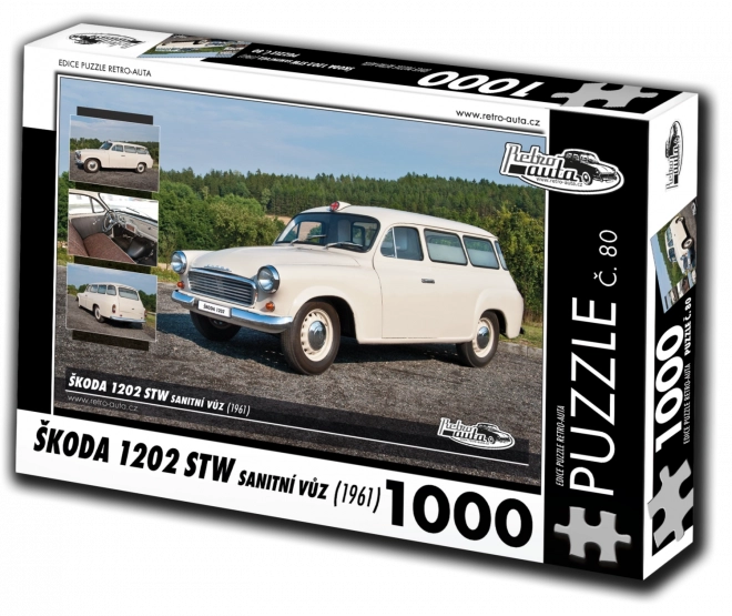 Puzzle RETRO-AUTA Škoda 1202 STW Krankenwagen 1961