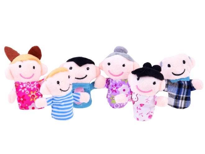 6 bunte Puppen