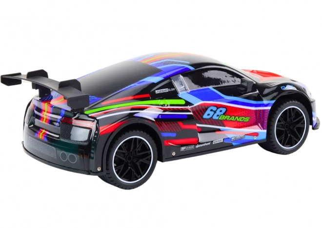 Zuverlässiges RC-Sportauto mit Lichtern in Schwarz