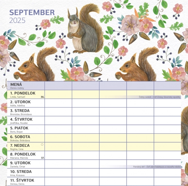 Familienplaner Kalender 2025 von NOTIQUE