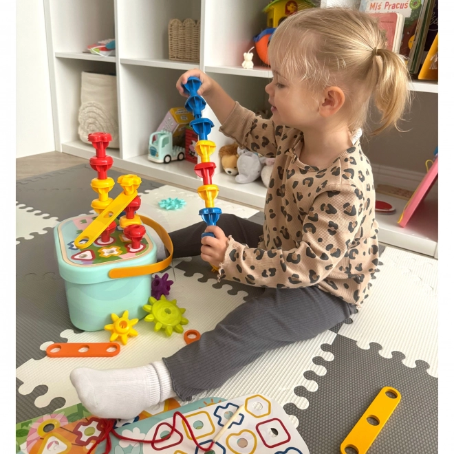 Konstruktionsbox Montessori Motorik 12-in-1 von Woopie Green