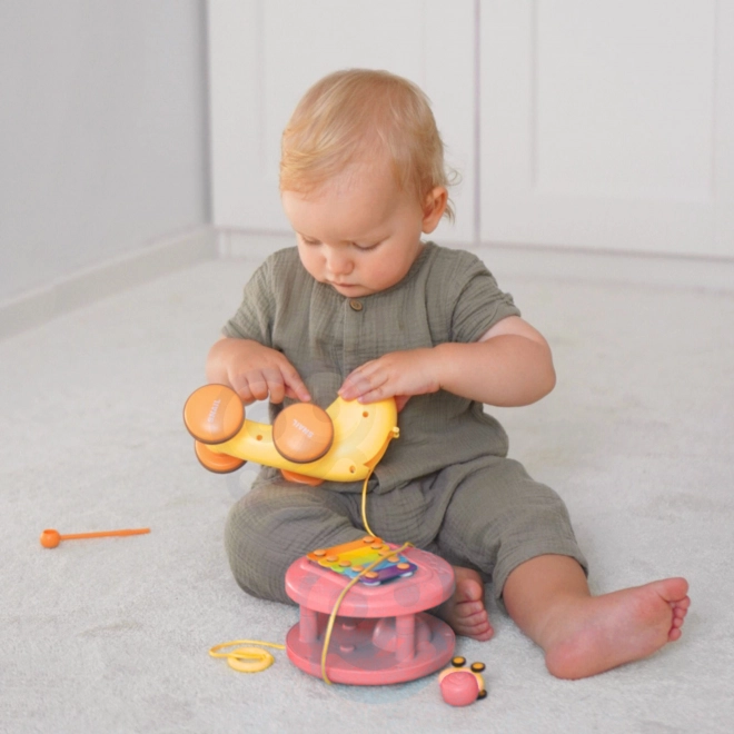 Multifunktionales WOOPIE Spielzeug Schnecke mit Xylophon und Autoabschuss