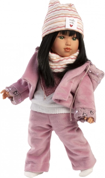 Realistische Puppe Llorens Greta mit weichem Stoffkörper 40 cm