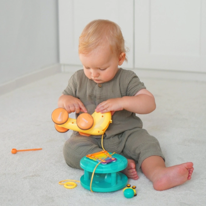 Woopie 4-in-1 Ziehspielzeug Schnecke mit Xylophon und Sensorik
