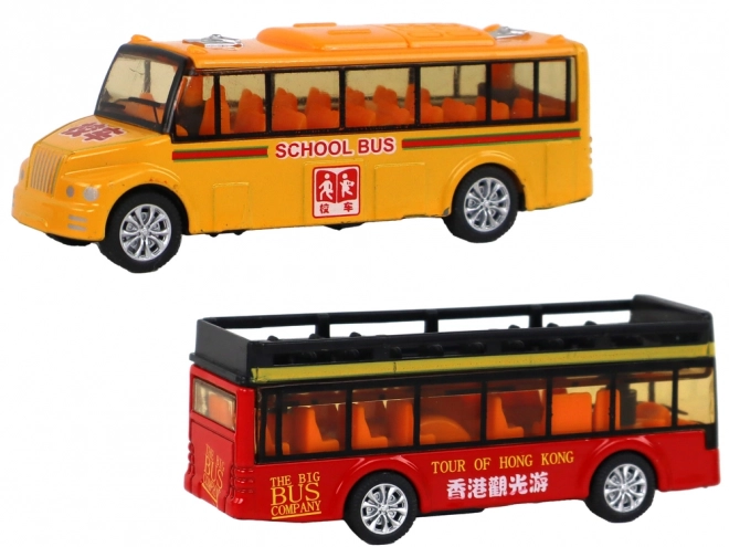 Farbiger Friktionsantrieb Bus Set