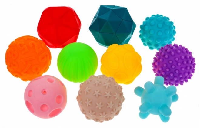 Set aus 10 Gummibällen für Kinder ab 6 Monaten – Sensorisches Antistress-Spielzeug