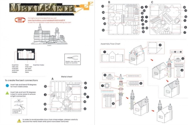 3D Metallpuzzle Schloss Neuschwanstein