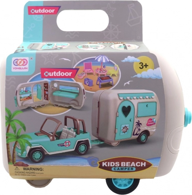 Auto mit Zubehör im Kinderkoffer