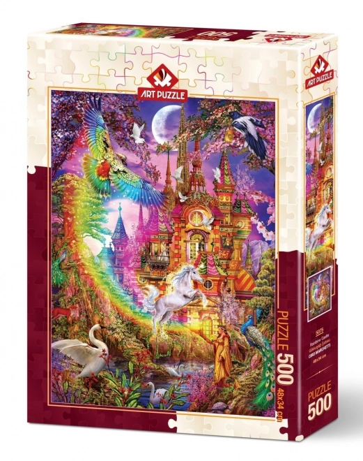 Regenbogen Schloss Puzzle 500 Teile