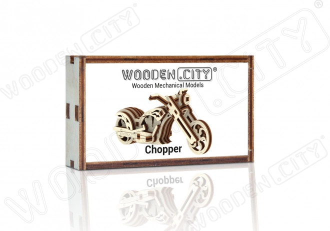 3D Holzpuzzle Chopper Motorrad