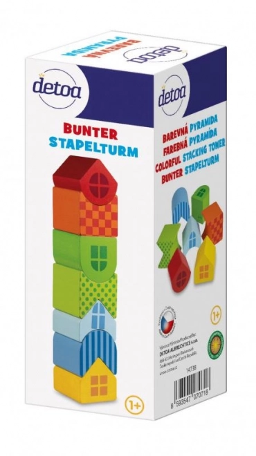 Bunte Holzpyramide