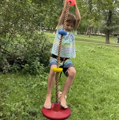 Kruzzel Schaukel mit Kletterseil für Kinder