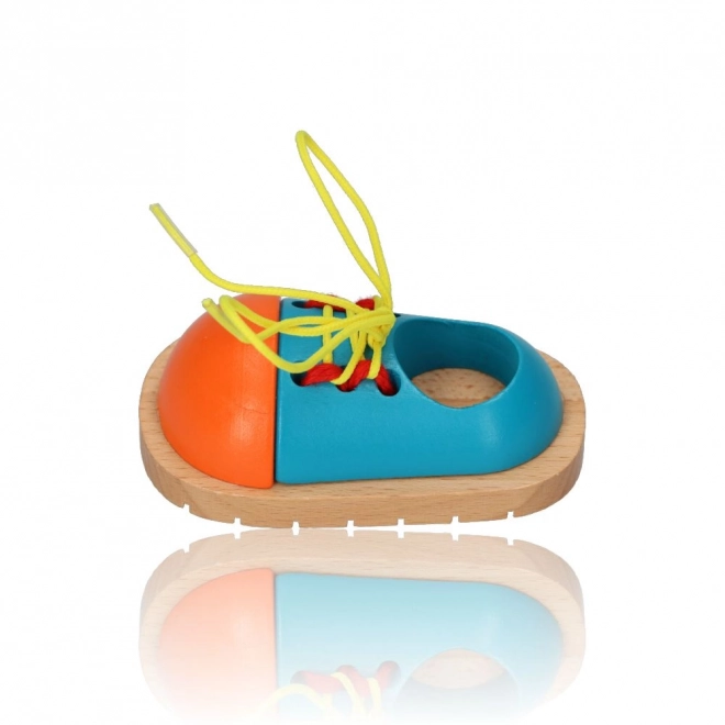 Holz-Schuh zum Schnüren