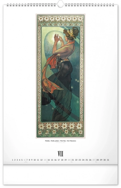 Wandkalender Alfons Mucha 2025