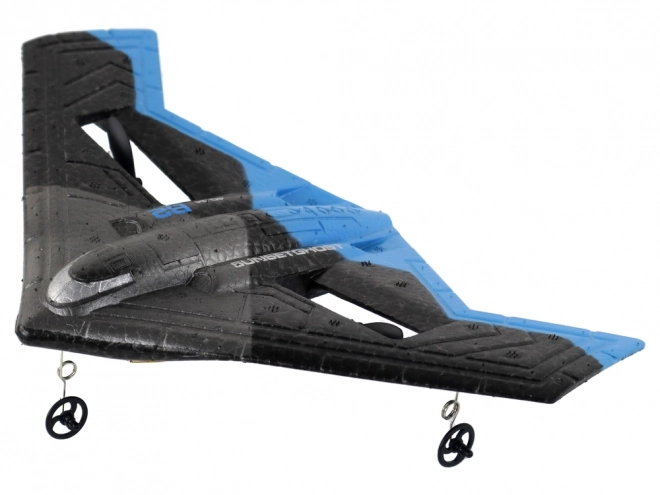 R/C Flugzeug Mit Beleuchtung Blau Schwarz