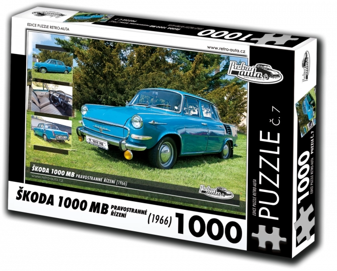 Retro Autos Puzzle Škoda 1000MB Rechtslenker