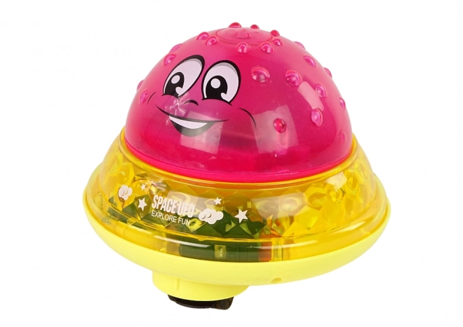 Wasserball UFO mit Lichtern und Musik Rosa