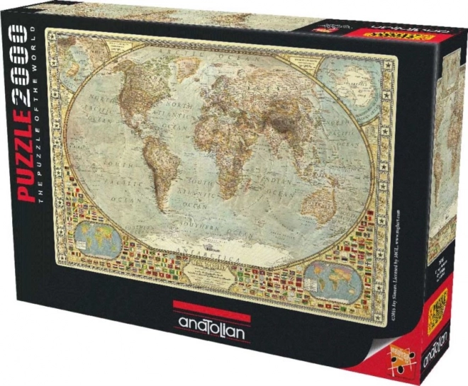 Anatolian Puzzle Weltkarte 2000 Teile