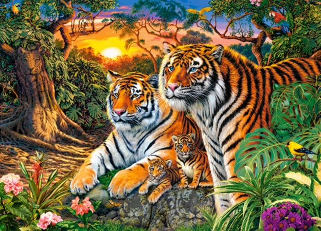 Puzzle 180 Teile Tiger Family