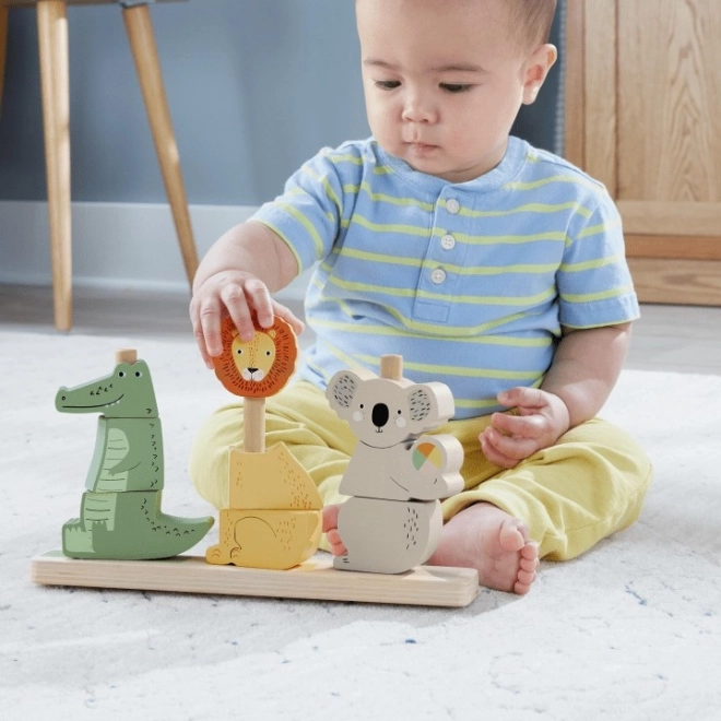 Fisher-Price Holzspielzeug Tiere Sortieren und Stapeln