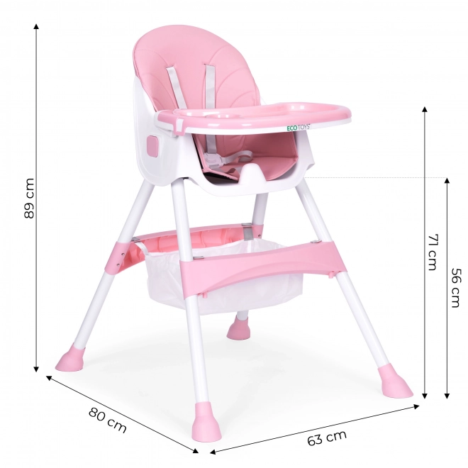 Hochstuhl in Rosa von ECOTOYS