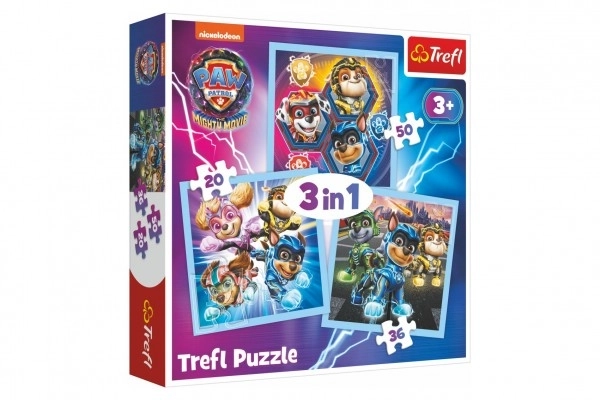 Dreifach-Puzzle Paw Patrol Mighty Pups