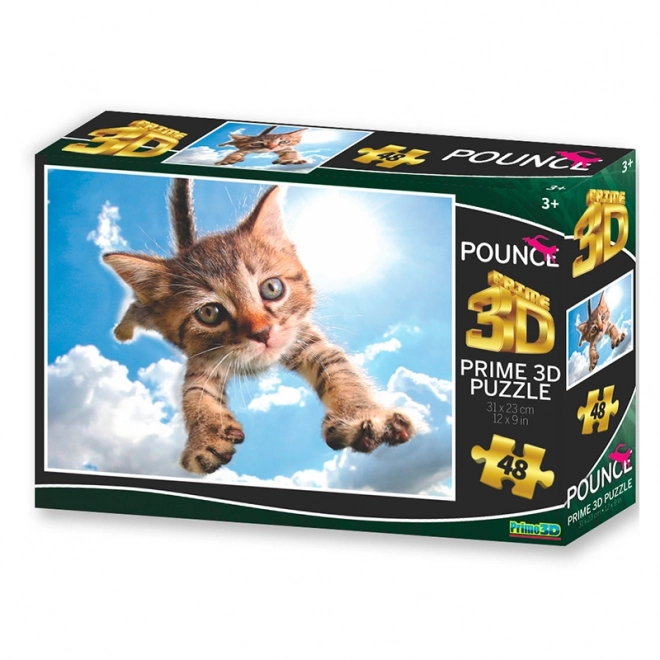 3D-Puzzle Springende Katze Sparkles 48 Teile