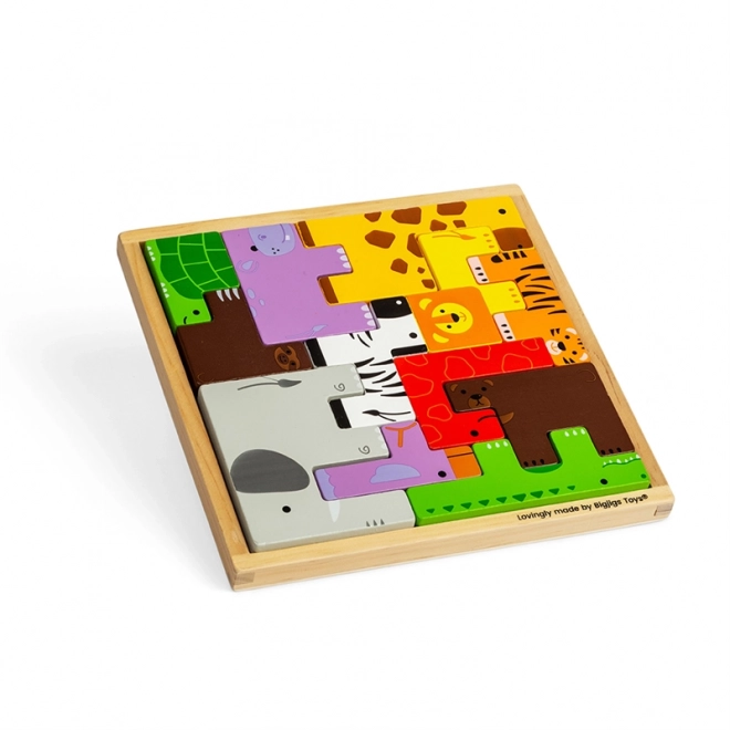 Safari Tiere Holz Puzzle von Bigjigs Toys