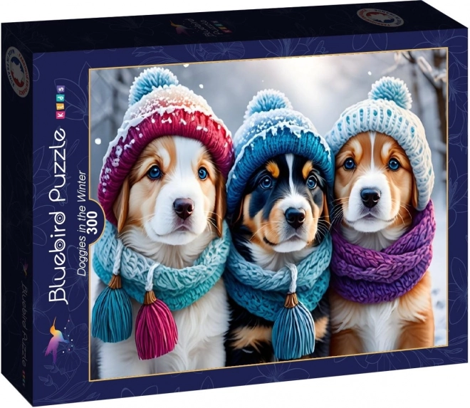 Puzzle Hündchen im Winter 300 Teile BLUEBIRD