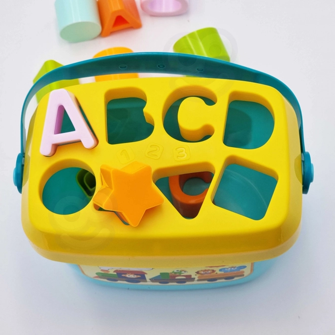 Woopie Kinder Sortierbox 2-in-1 mit Koffer und Lernalphabet