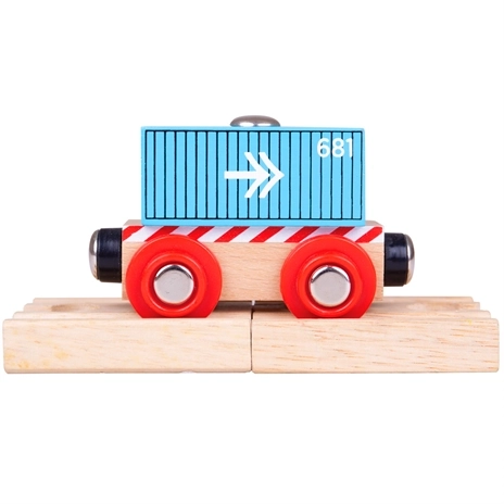 Bigjigs Rail Blauer Containerwagen