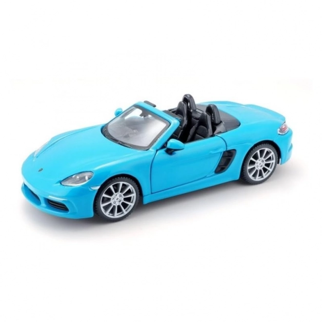 Porsche 718 Boxster Modellauto Blau 1:24