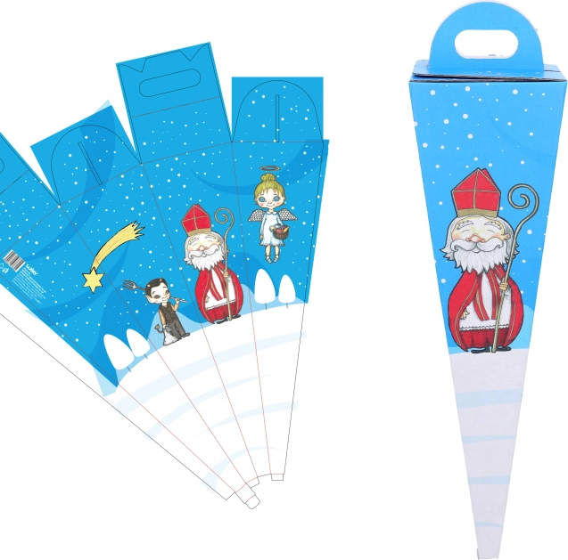 Nikolaus-Schultüte blau 50 cm
