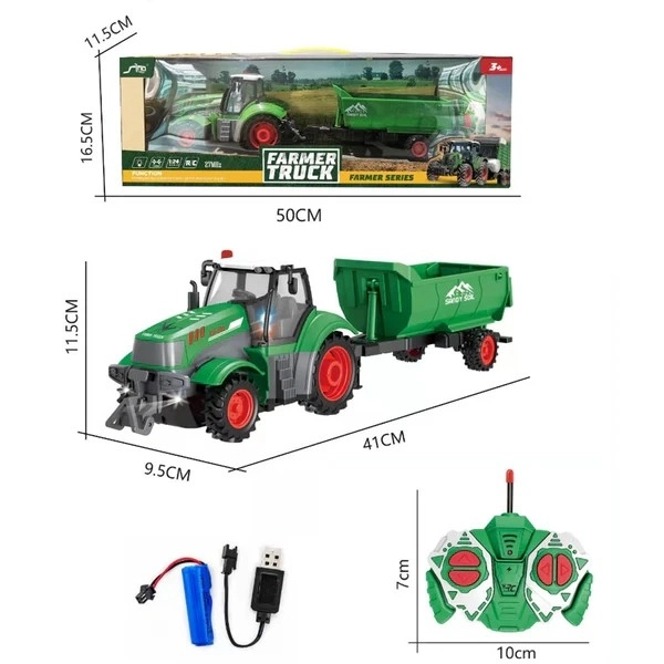 Fernsteuerbarer Traktor mit Anhänger