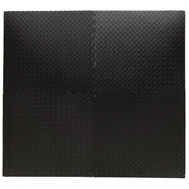 Puzzel Schaumstoffmatte Schwarz 60 x 60 cm 4 Teile