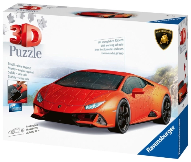 Lamborghini Huracán Evo 3D Puzzle - Grün