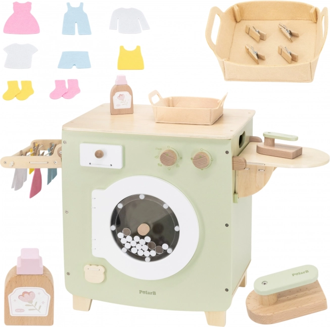 VIGA PolarB Holz-Waschmaschine mit Zubehörset