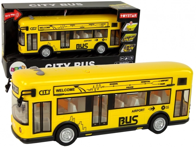 Stadtbus Gelb mit Rückziehmotor 1:18