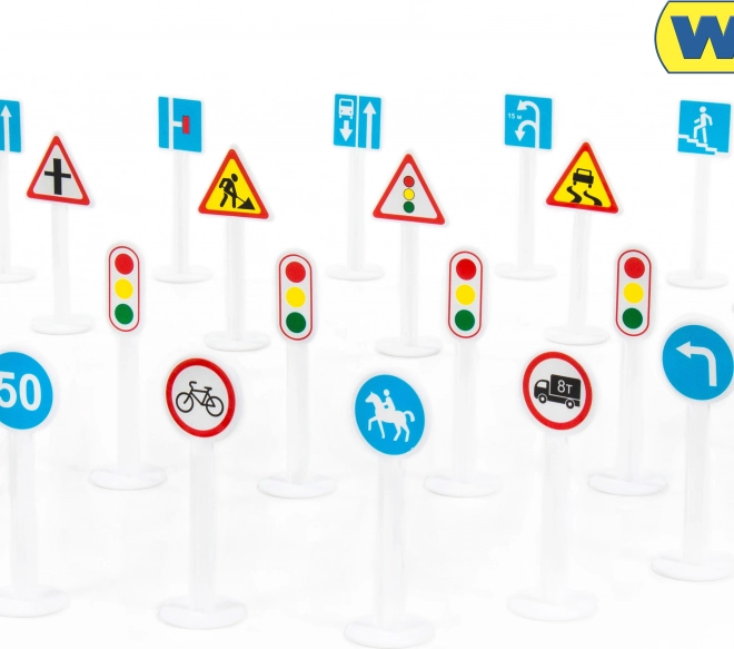 Set von Verkehrszeichen, 20 Teile