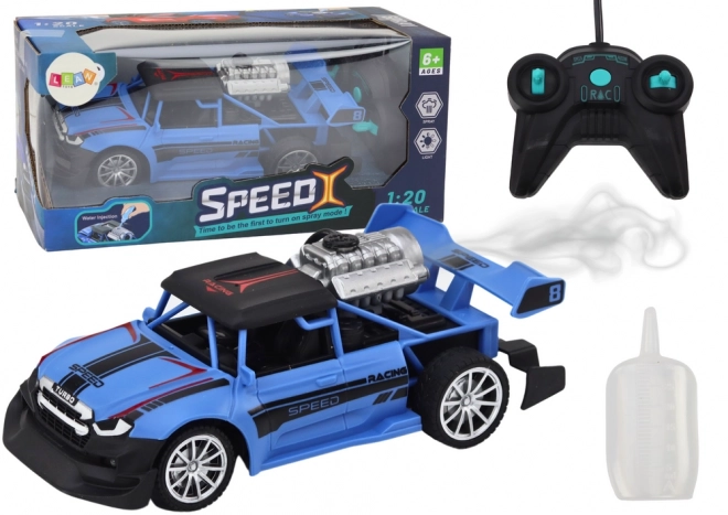 R/C Auto mit Rauch- und Lichteffekt, Blau