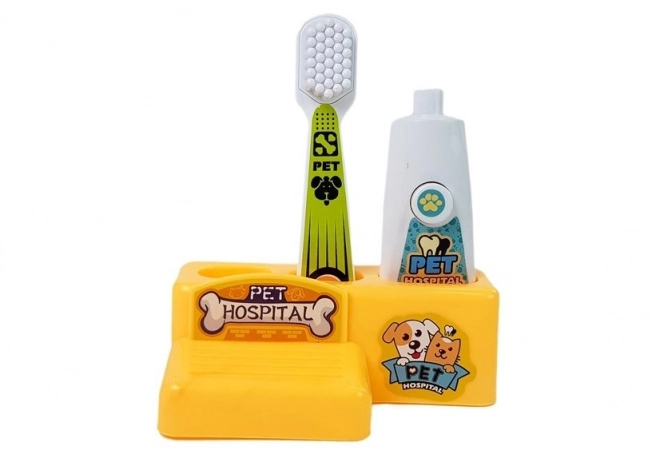Dentistenspielzeug für Kinder - Hündchen mit Zahnreinigung