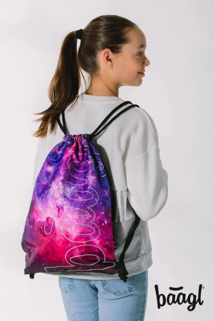 BAAGL Skate Galaxy Schulset: Rucksack, Federmäppchen, Turnbeutel