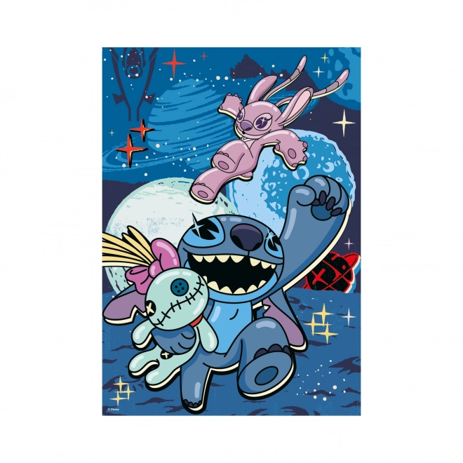 Neon Leuchtpuzzle XL Lilo & Stitch