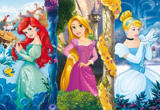 Maxi-Puzzle Disney Prinzessinnen: Arielle, Rapunzel und Cinderella