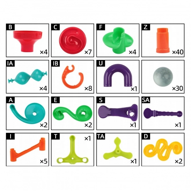 Woopie Kugelbahn Spiralset 113 Teile